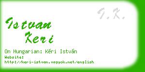 istvan keri business card