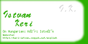 istvan keri business card